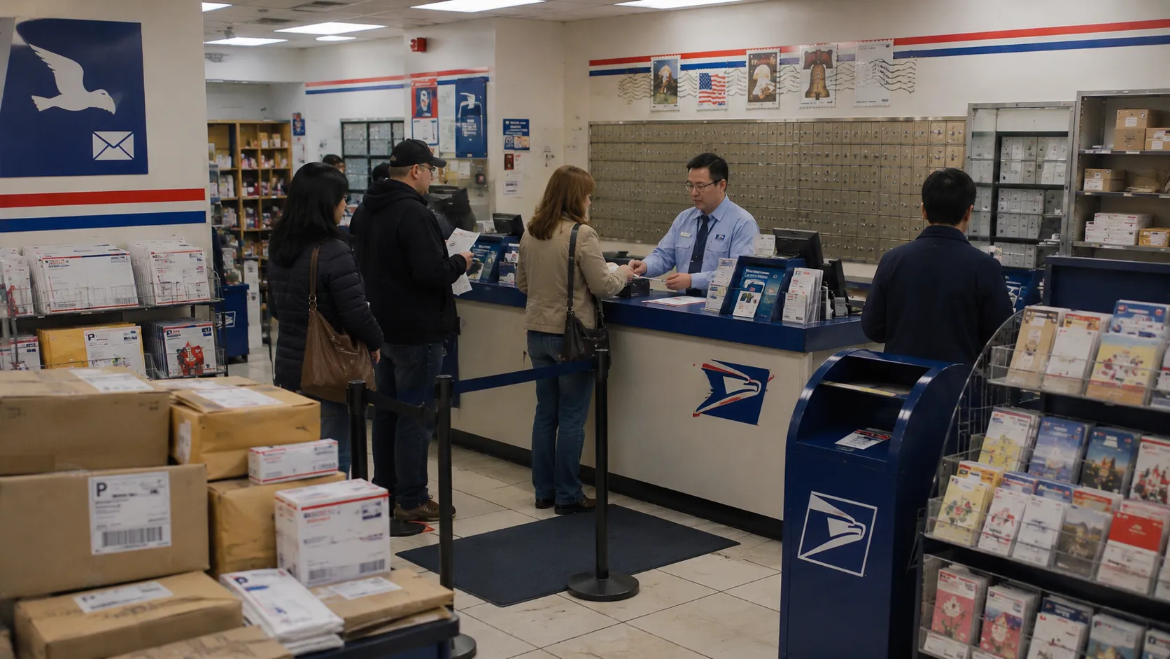 Post Office — Public Places vocabulary in English