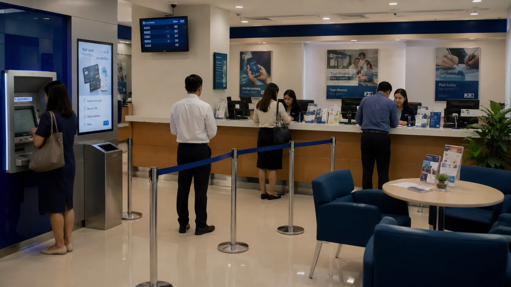 Bank — Public Places vocabulary in English