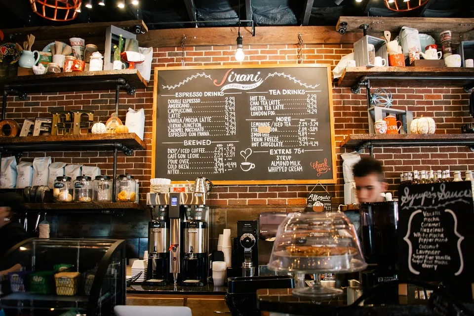 Cafe — Public Places vocabulary in English